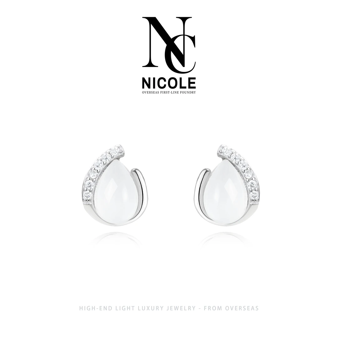 925银耳饰 Nicole 925银设计师款百搭通勤耳钉 G0449