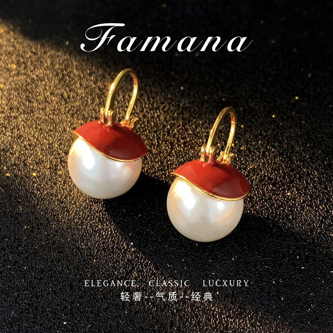 法★【新年红】TB RED PARIS 深邃红色系列耳环 MH0892