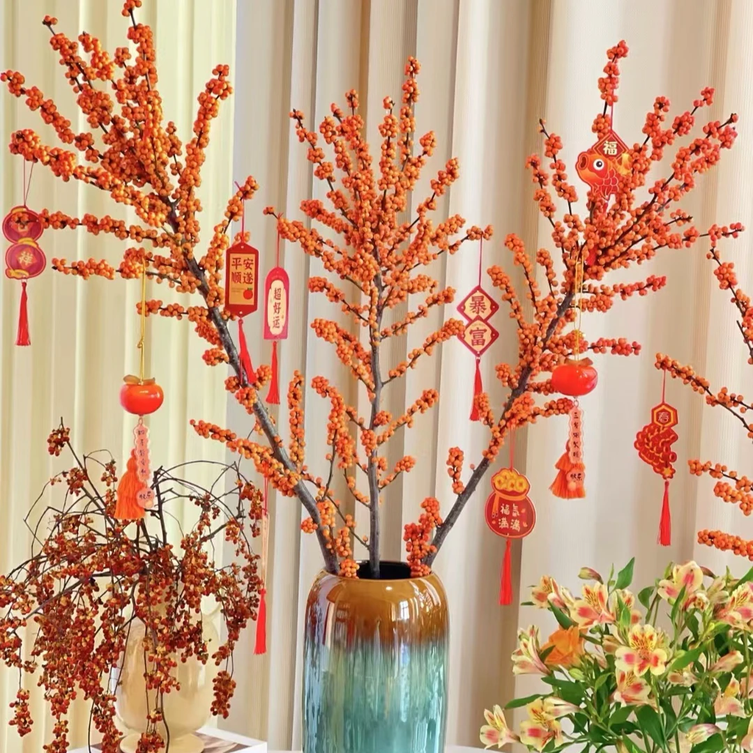 【天物冬青】【一枝独秀】鲜切水培冬青后期可做干花