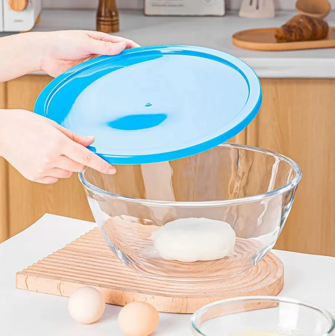 【今日送盖】2700ml透明和面盆送盖玻璃大碗汤碗加厚耐热和面盆