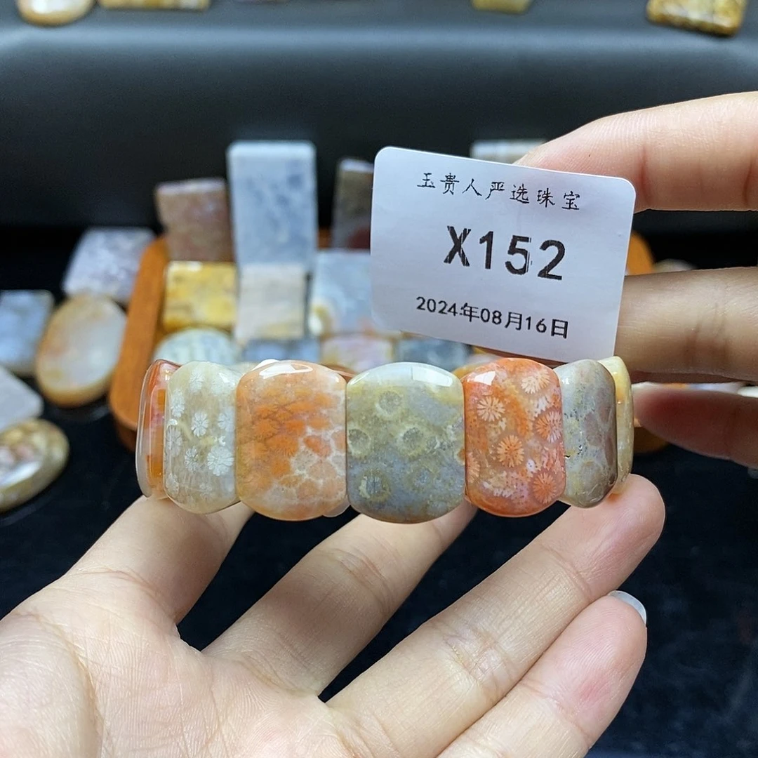 硅化珊瑚（珊瑚玉）手镯未镶嵌152