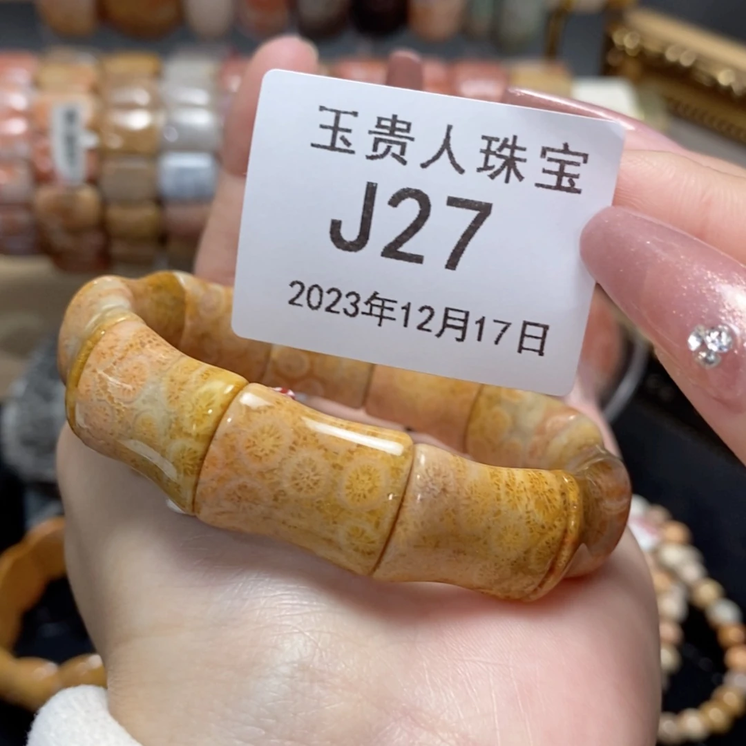 【闪购商品】硅化珊瑚（珊瑚玉）手镯未镶嵌27