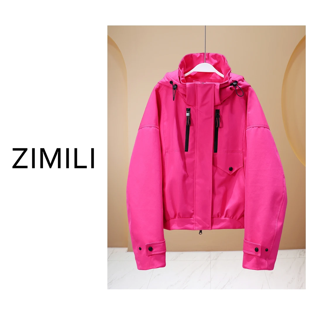【LIANG哥女装】2025城市户外轻运动系列冲锋衣玫红欧版外套/5582