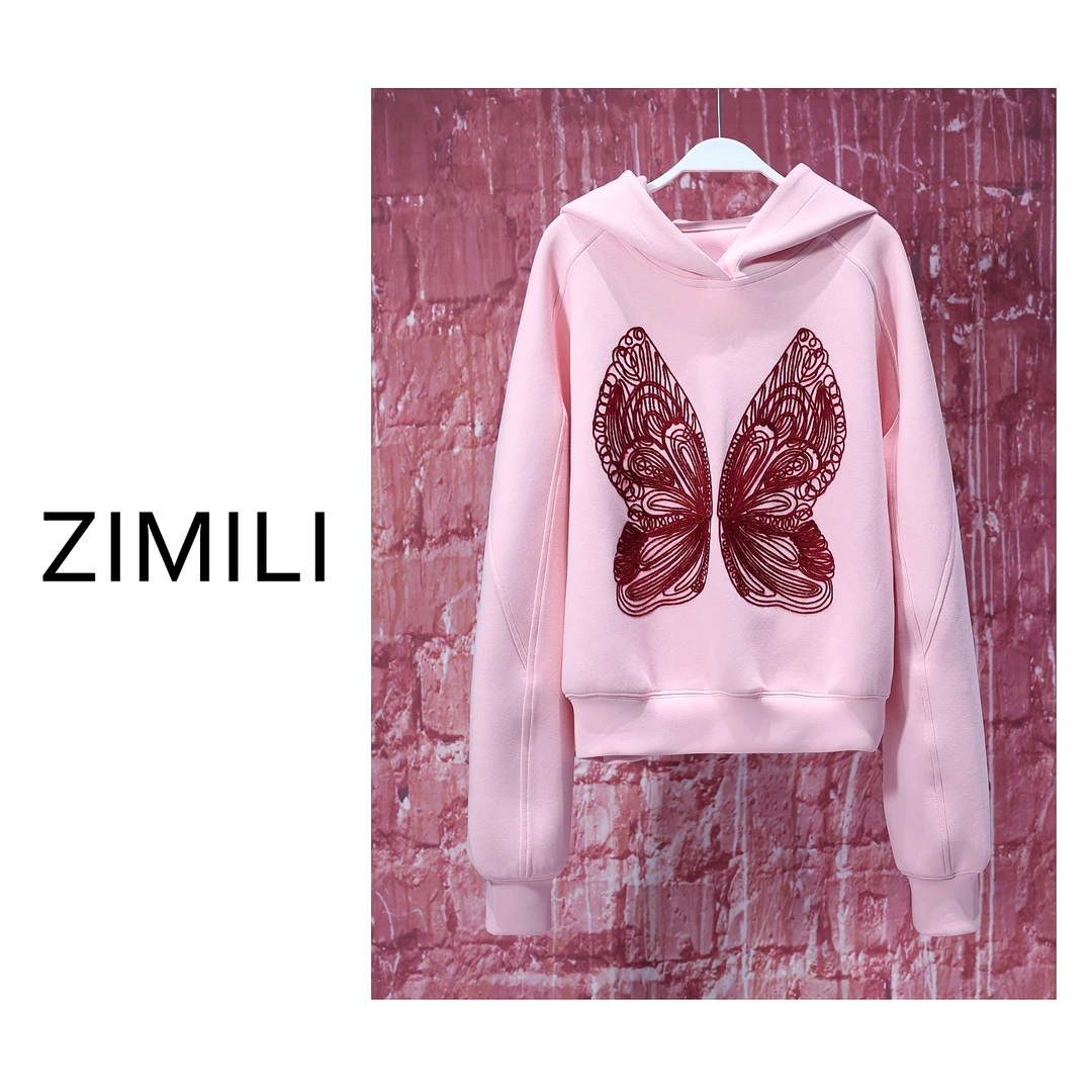 【LIANG哥女装】2024减龄系列《落梅着雨消残粉》芙蓉粉加厚卫衣/5826