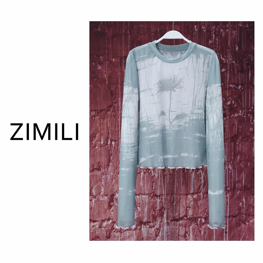 【LIANG哥女装】2024早秋轻薄皮肤衣穿搭时尚休闲感水蓝色上衣3870