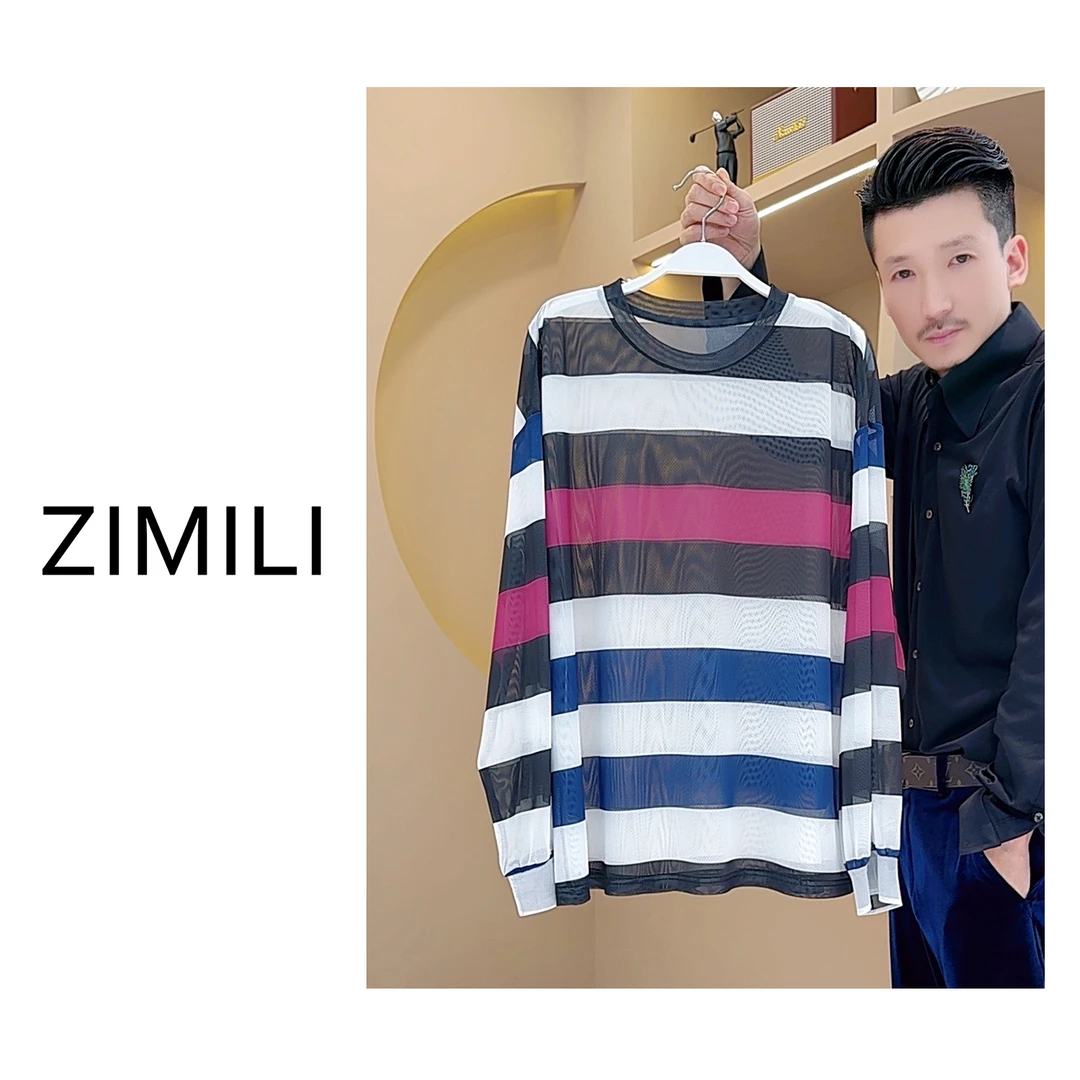 【LIANG哥女装】2024欧版设计撞色条纹小众休闲皮肤衣/3616