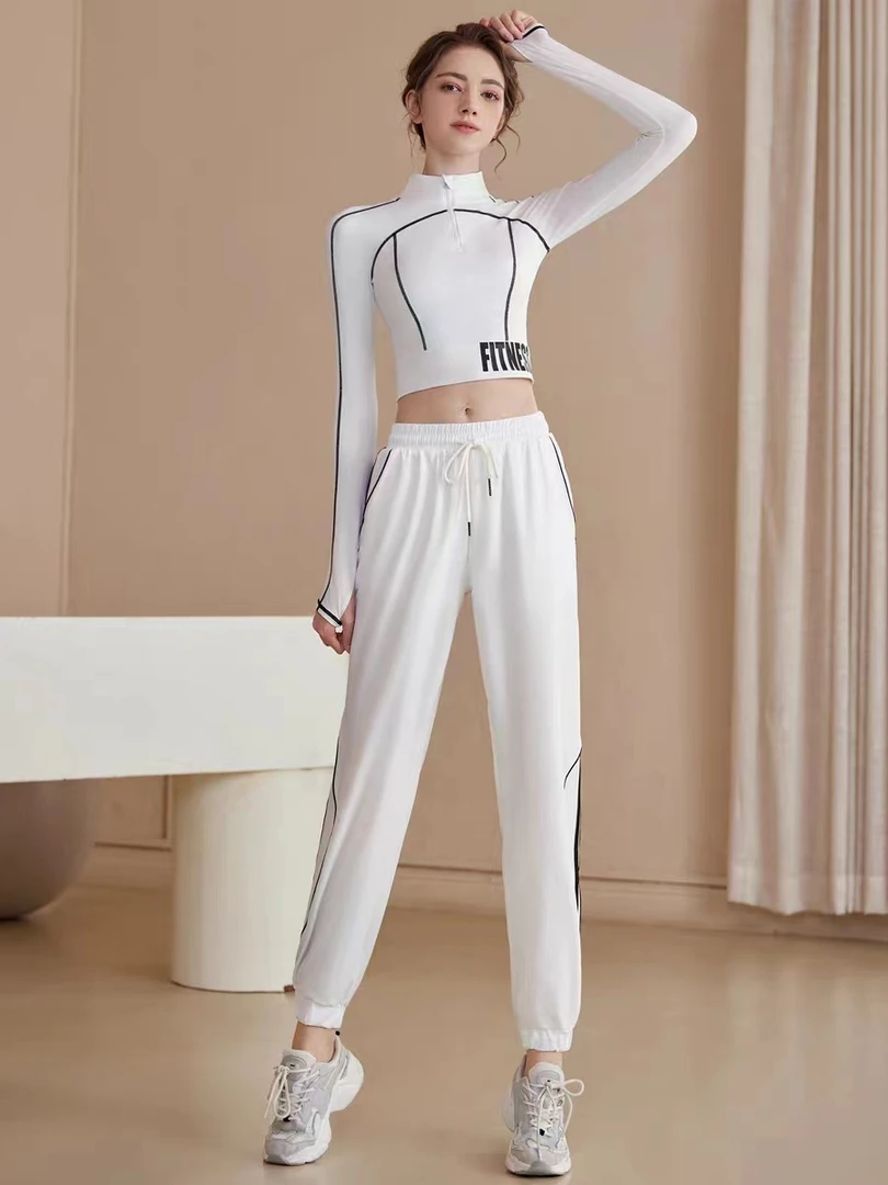 运动健身服新款女跑步运动长袖专业瑜伽服【开心果专属】