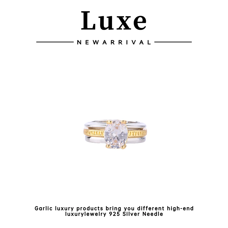 合金合成锆石戒指 【琴愿为你】高端优雅贵气女戒指YJ150620