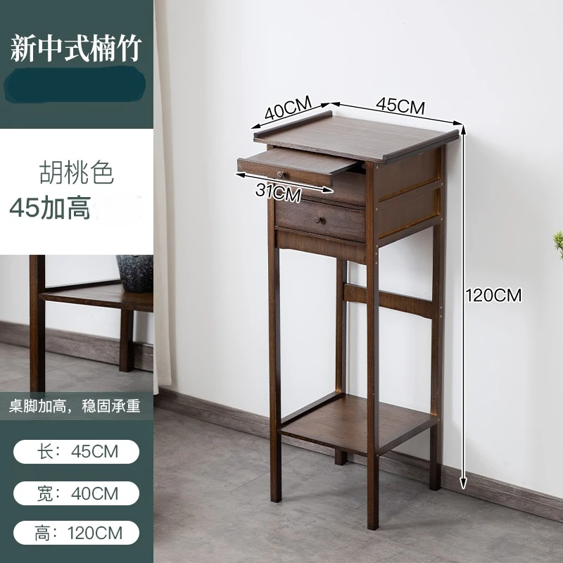 现代中式玄关桌隔断靠墙入户玄关柜轻奢玄关台胡桃色简约边柜家用