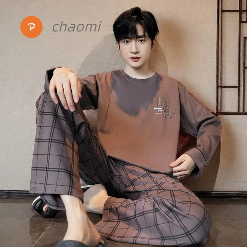 睡衣男士春夏季新款宽松爆款纯棉100%全棉高级感轻奢可外穿家居服