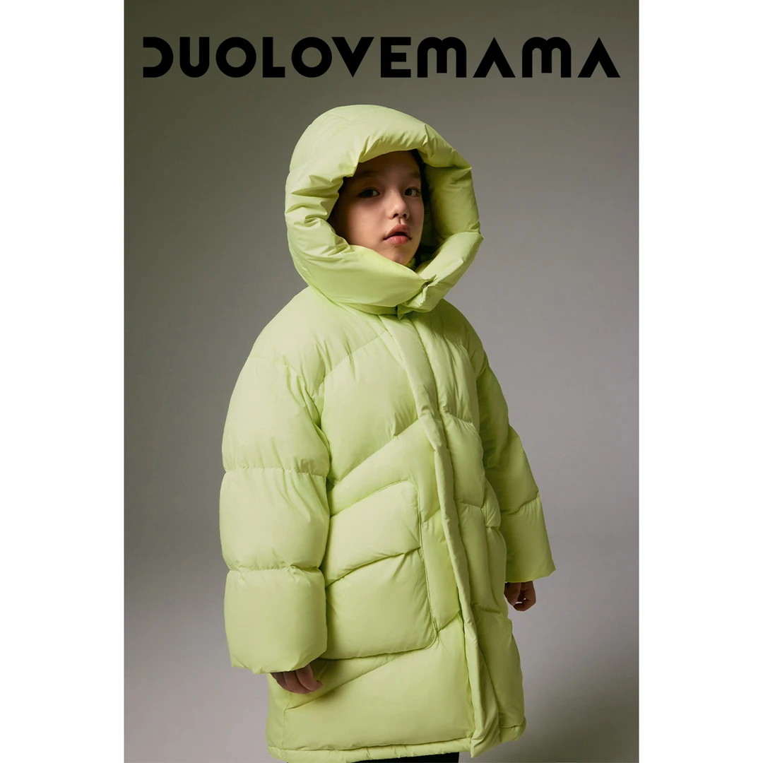 DUOLOVEMAMA【达人专属】云朵泡芙男女儿童长款羽绒服冬保暖加厚