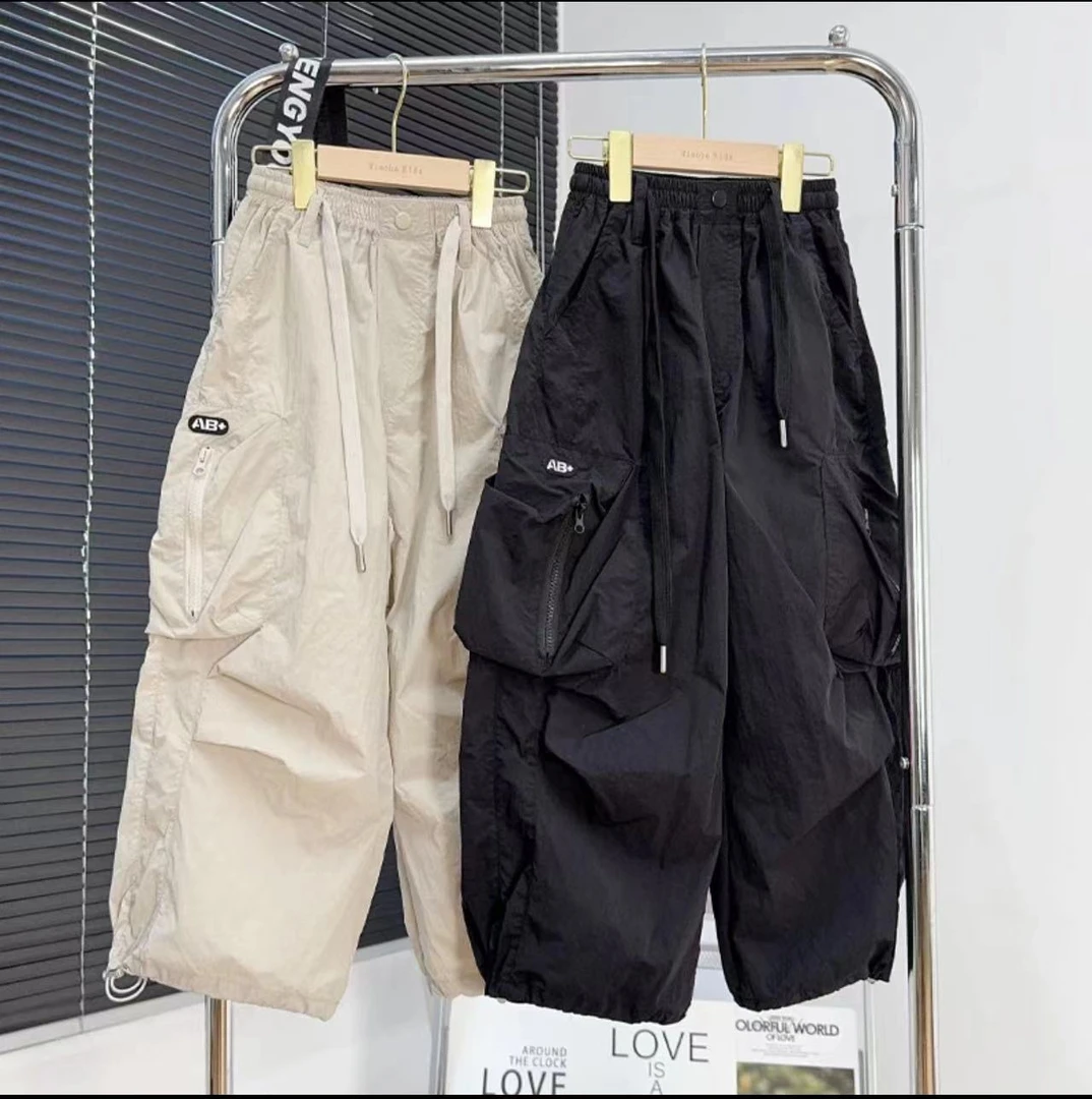 男童薄款裤子夏季中大童工装裤韩版儿童休闲速干裤男孩宽松防蚊裤