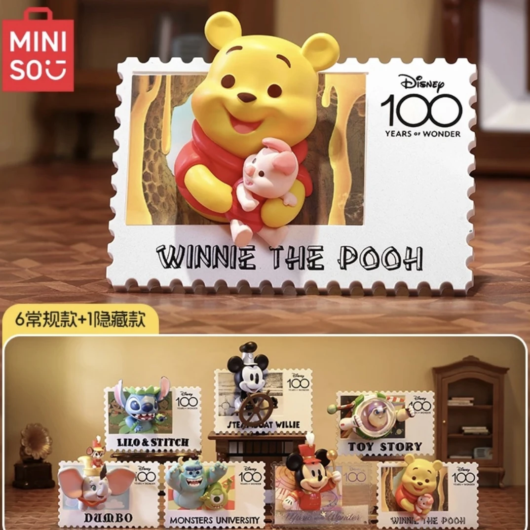 【拆盒】迪士尼100周年复古邮票盲盒潮玩手办随机