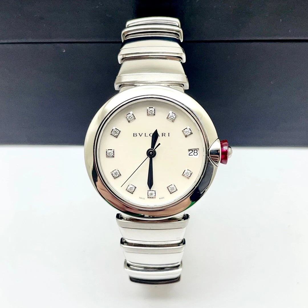 95新 BVLGARI/宝格丽 lvcea系列/自动机械/33盘/贝母面/钻刻/女表