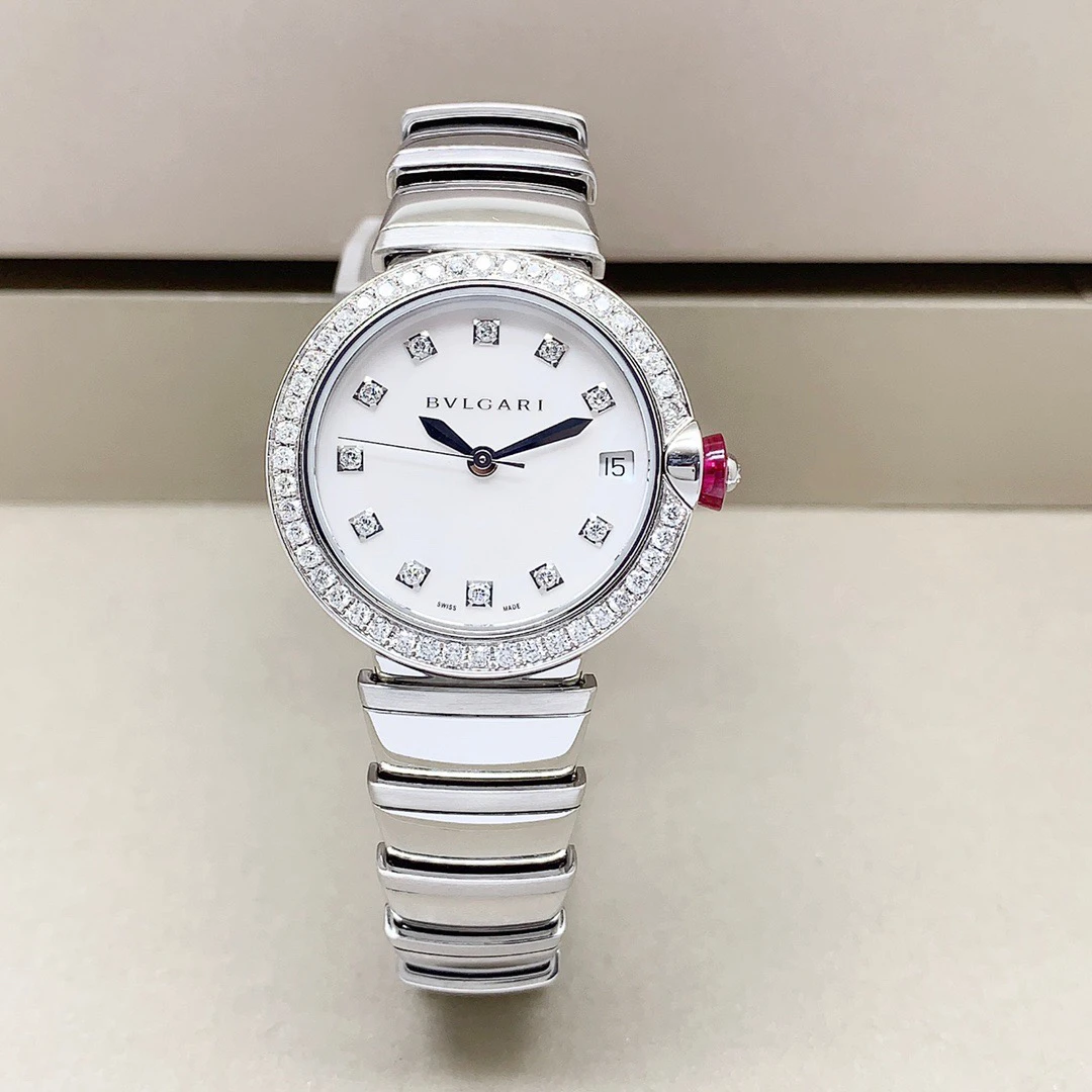 95新 BVLGARI/宝格丽 LVCEA系列/33mm/后钻/自动机械女表