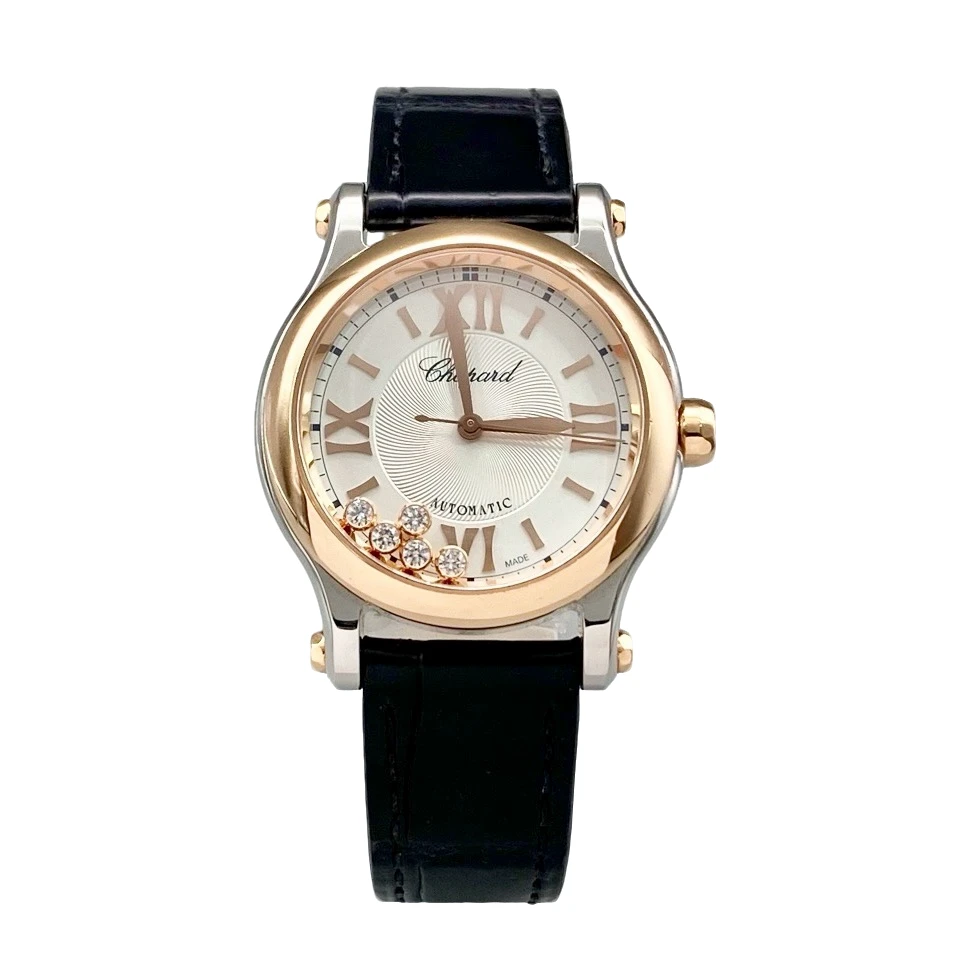 95新 Chopard/萧邦 G  快乐钻系列/30mm/间金/自动机械女士腕表