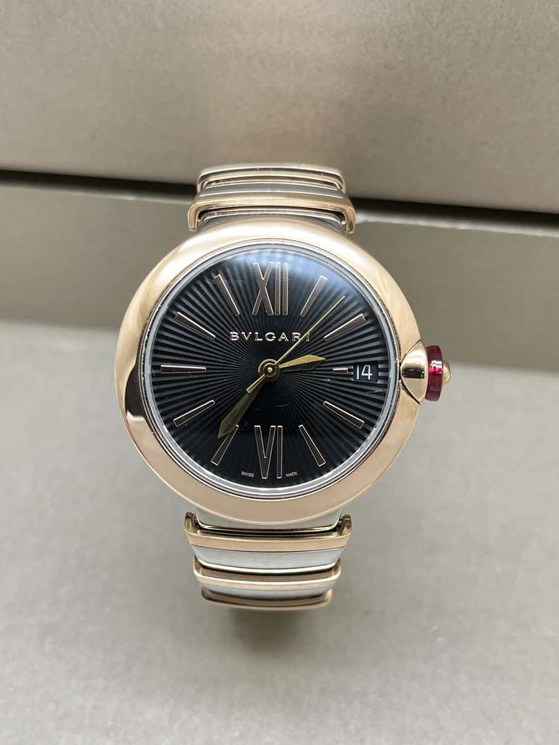 95新 BVLGARI/宝格丽 33mm/间18k金/自动机械女表