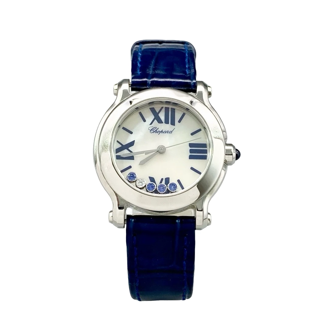 95新 Chopard/萧邦 G 快乐钻系列/石英/30mm/贝母盘/女士腕表