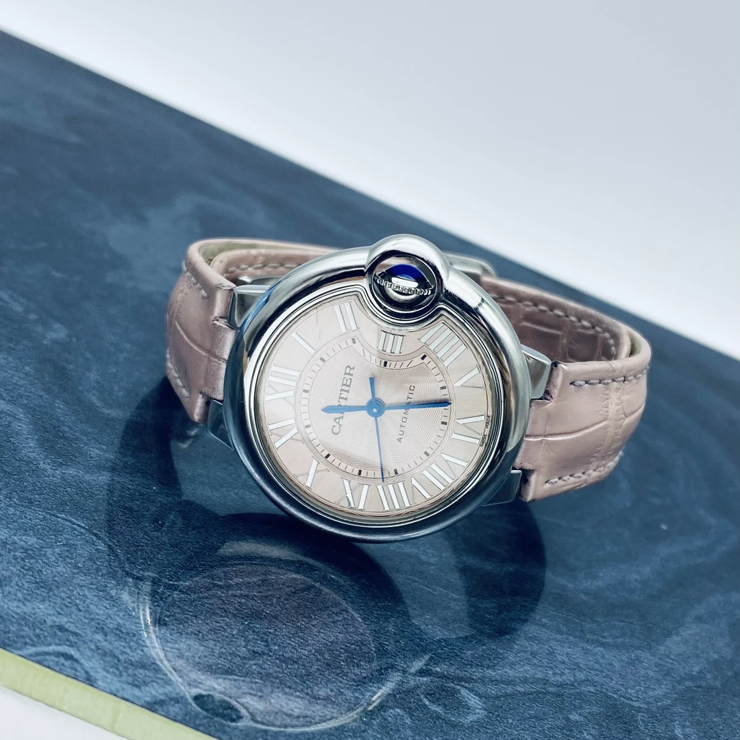 99新 Cartier/卡地亚 G 蓝气球/33mm/20年全套/精钢/自动机械