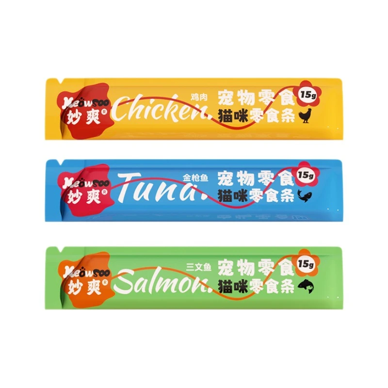 妙爽 猫条猫零食 流质补水猫湿粮鸡肉金枪鱼三文鱼 猫咪零食