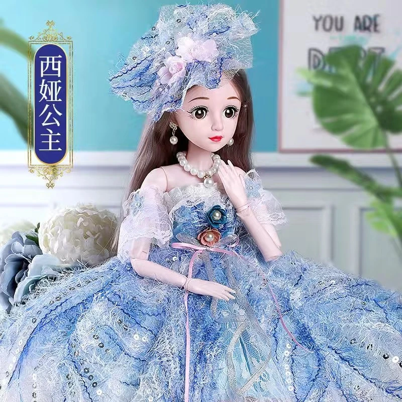 60厘米儿童芭比娃娃学生6-12岁玩具3-12岁女孩仿真芭比娃娃3-12岁