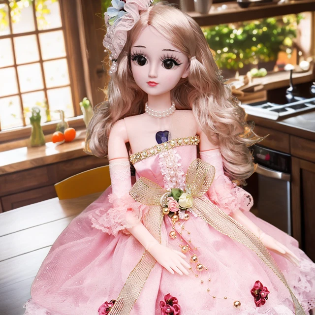 芭比娃娃展示好玩梳妆打扮芭比娃娃3-12岁艾莎玩偶芭比娃娃公主