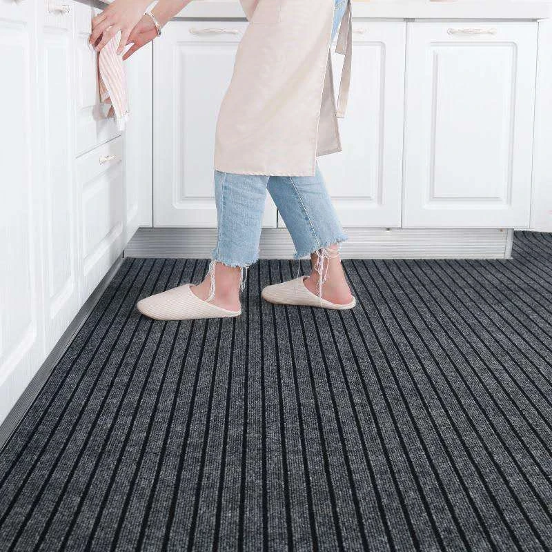 条纹厨房进门地垫地毯入户门脚垫卧室吸水卫生间玄关垫子家用裁剪