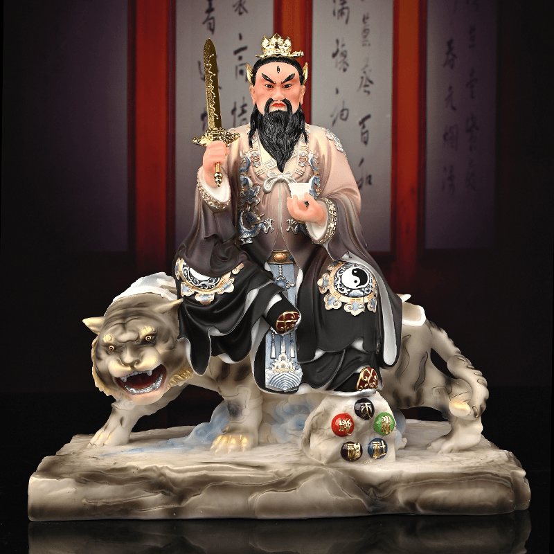 骑虎张天师家居公司摆件