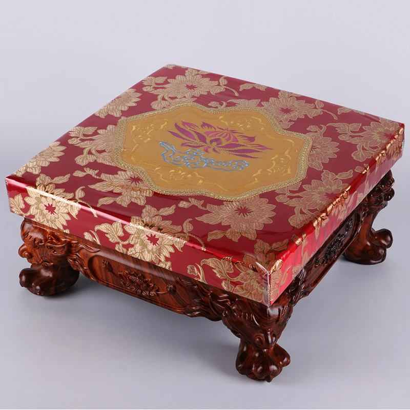 家用跪垫坐垫绣花实木底座