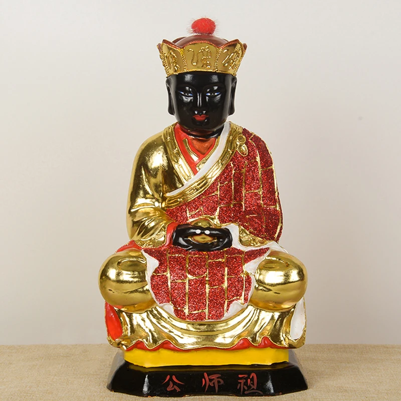 梵泽福实木雕像贴金清水祖师爷三坪祖师公