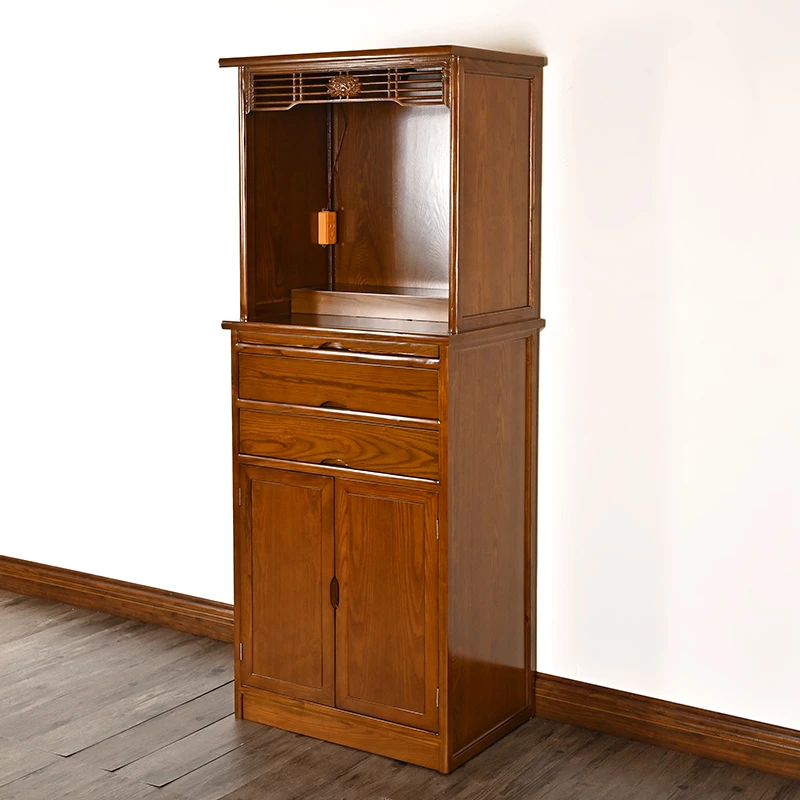 梵泽福实木家用简约立柜餐厅客厅实木桌子