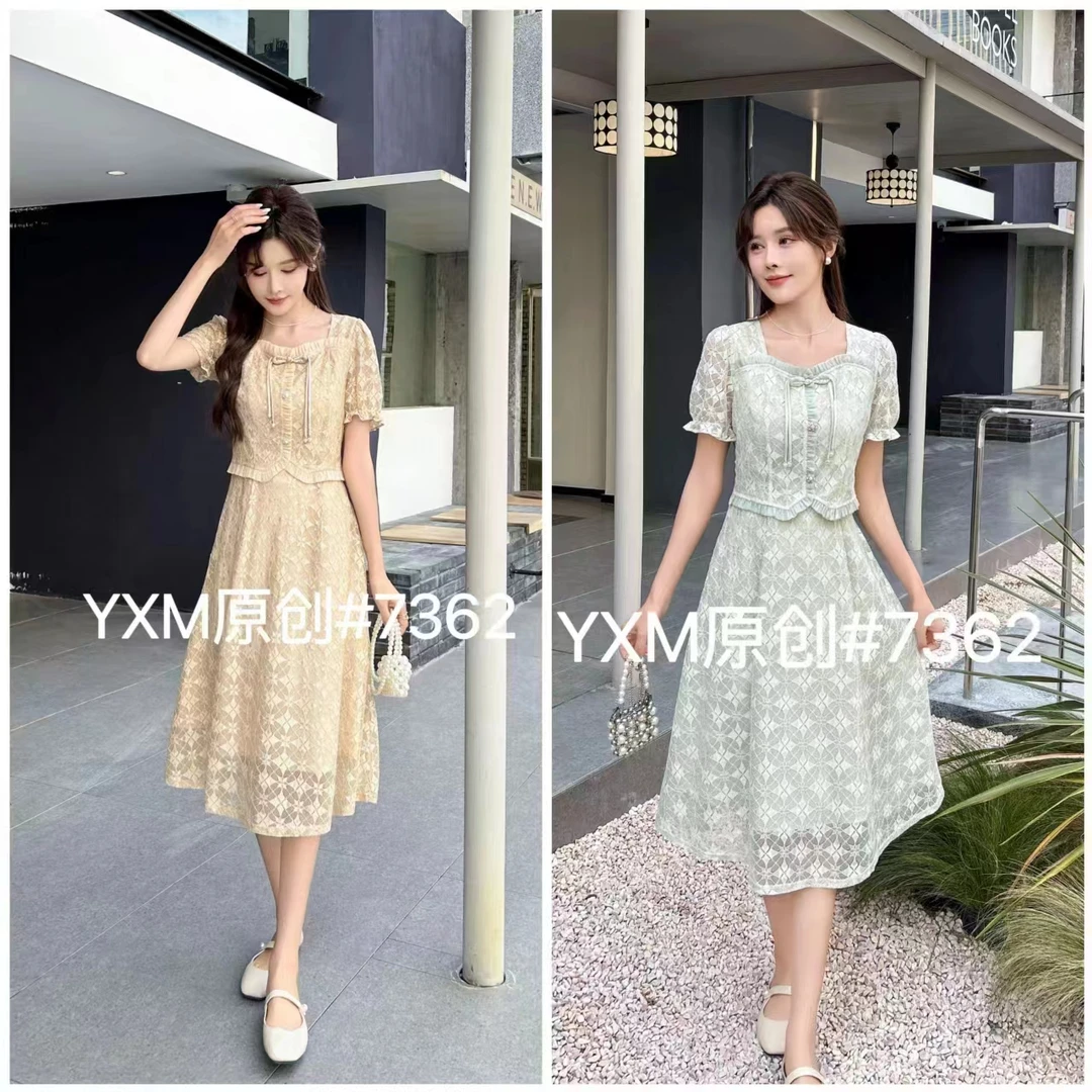 【高端女装】2024新款时尚气质显瘦连衣裙HJ-453