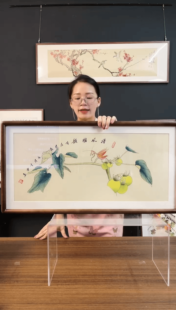 【闪购商品】绘画代云中-工笔-35*68绘画