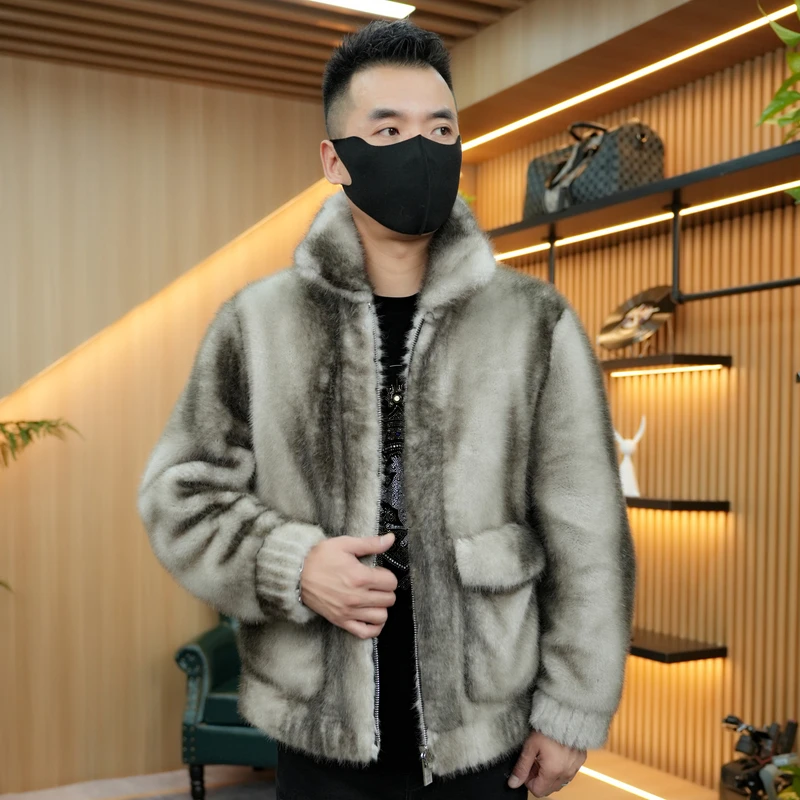 【时尚翻领外套】男士轻奢时尚潮流冬季保暖男装休闲简约时尚男夹克