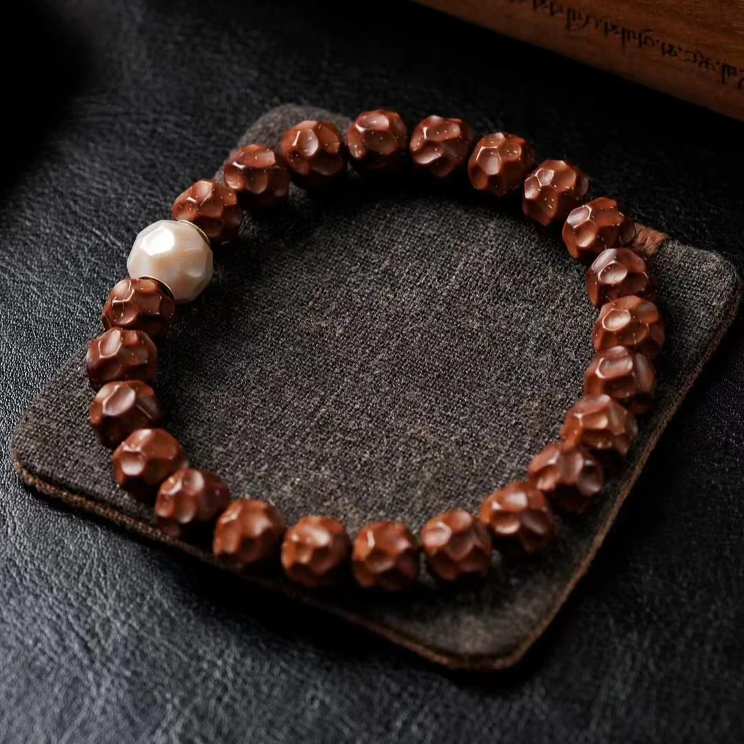 紫金鼠无相刀痕单圈手串