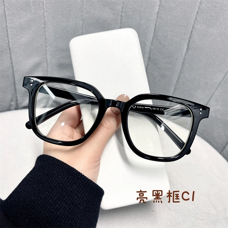 防蓝光眼镜男时尚韩版平光镜女大脸显瘦素颜神器可配近视远视散光