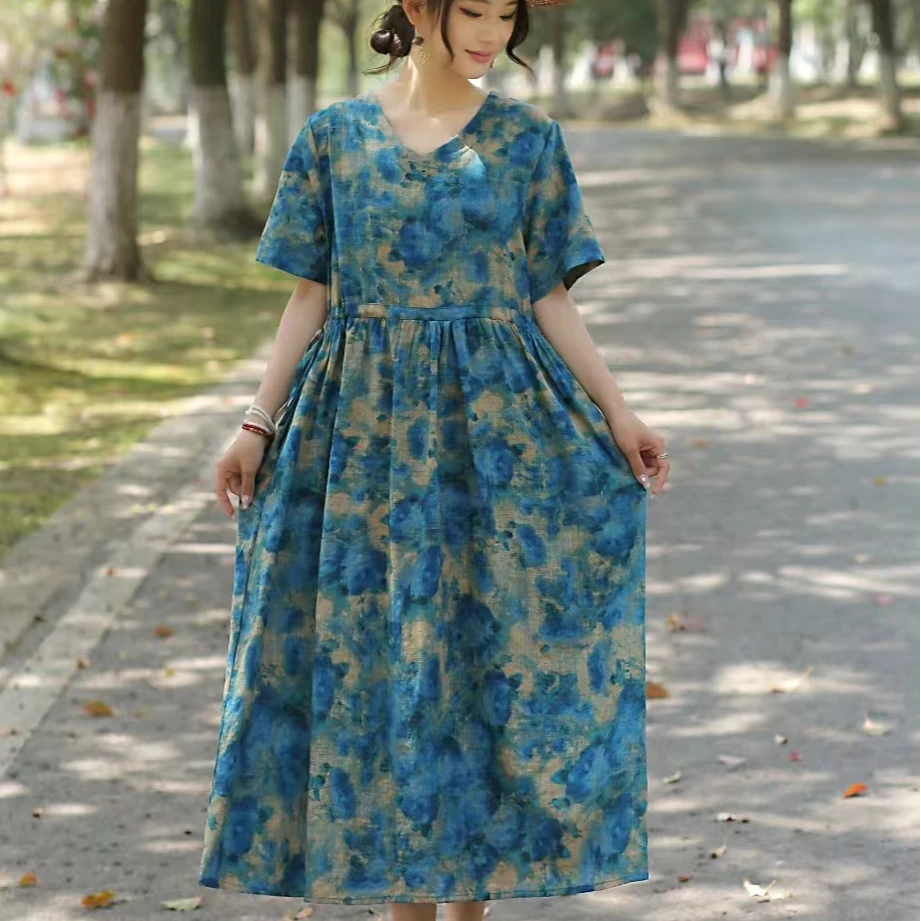 夏季女装连衣裙复古