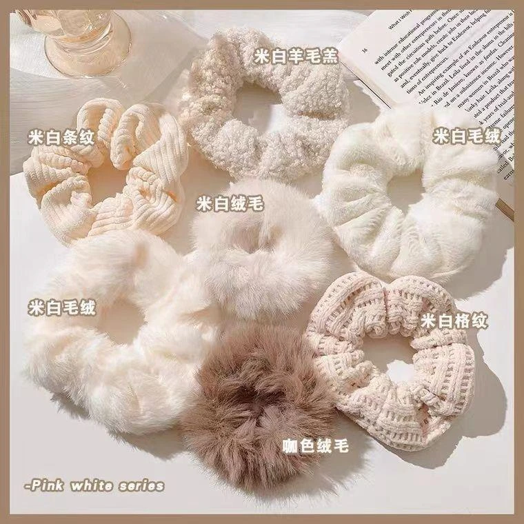 秋冬毛绒大肠发圈女韩国网红扎头发橡皮筋发绳气质头饰头绳发饰