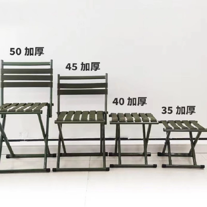 马扎凳子折叠凳子靠背椅子户外钓鱼耐用休闲椅子加厚管子胖子专用