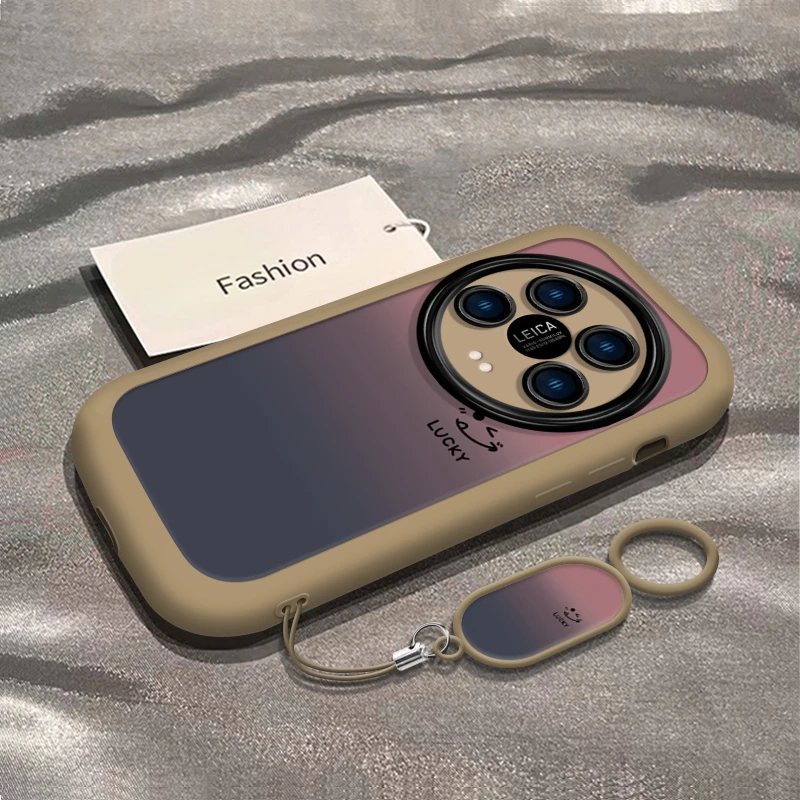 渐变笑脸适用小米14Ultra手机壳Xiaomi14ultra保护套新款软硅胶专