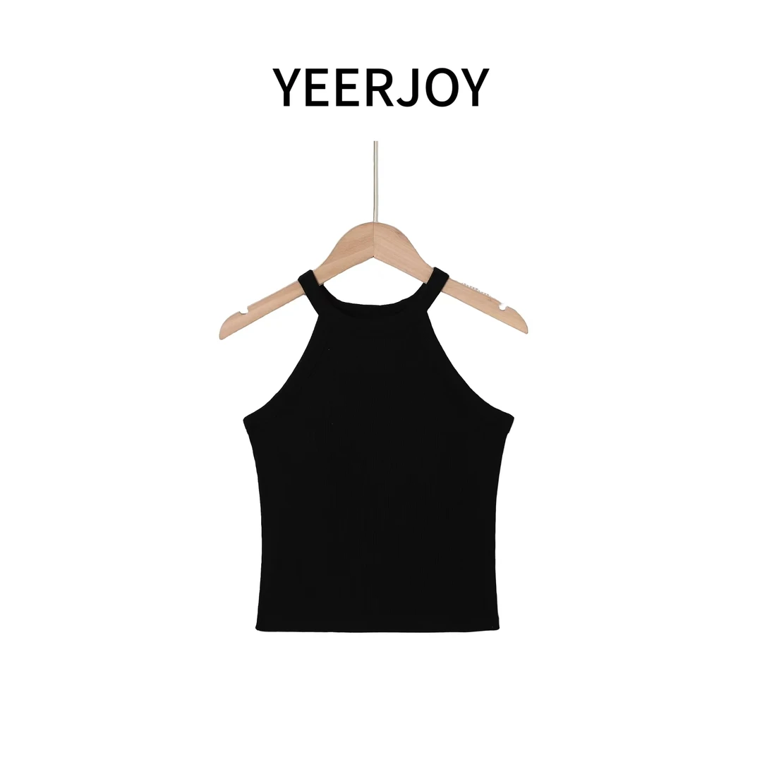 YEERJOY带胸垫一体式挂脖背心女百搭女背心打底夏季GCNV02001