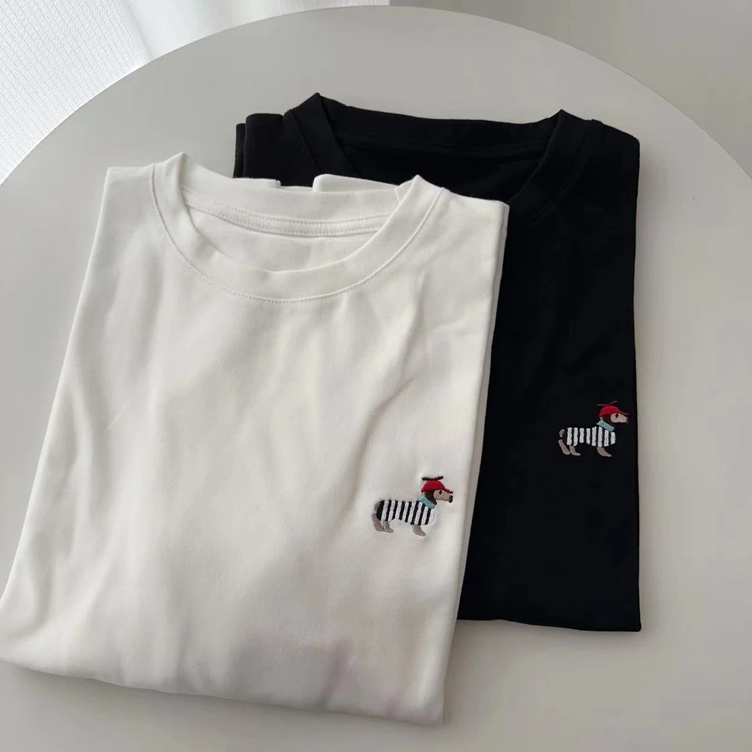 【百搭小白T】简约舒适经典纯色打底衫休闲显瘦韩版长袖T恤上衣女棉