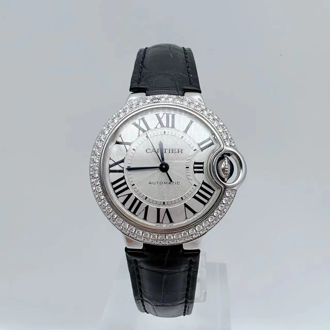 95新 Cartier/卡地亚 蓝气球系列 WSBB0030  33表径 单表 后镶钻