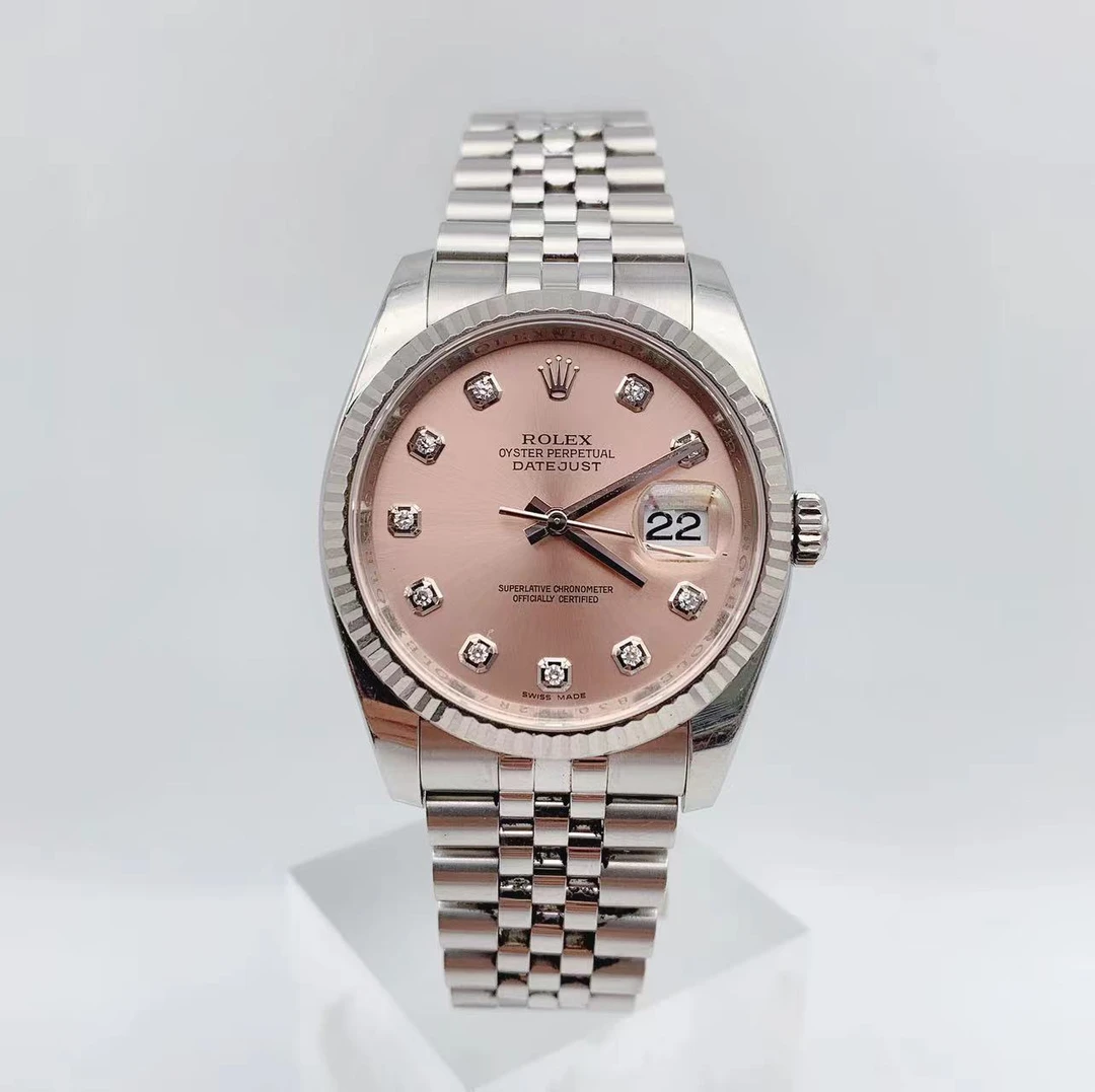 95新 Rolex/劳力士 日志116234表径36mm 粉盘原镶钻 乱码单表