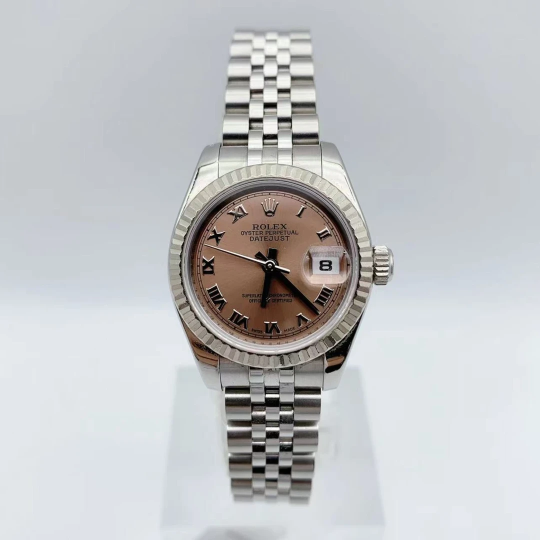 95新 Rolex/劳力士 日志型179174 表径26mm 粉盘罗马刻 单表