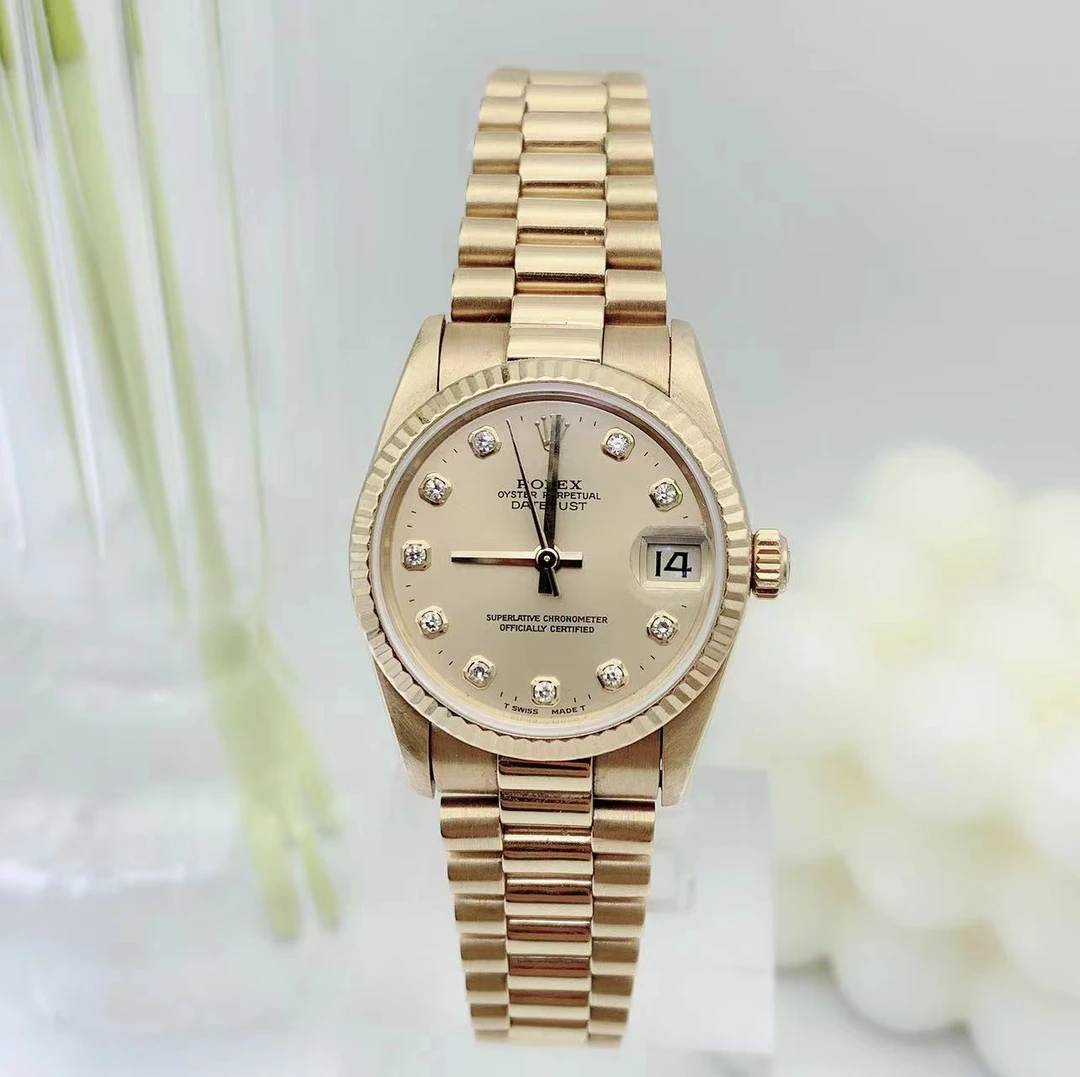 99新 Rolex/劳力士 全金日志78278表径31mm金大钻原镶钻2235机芯