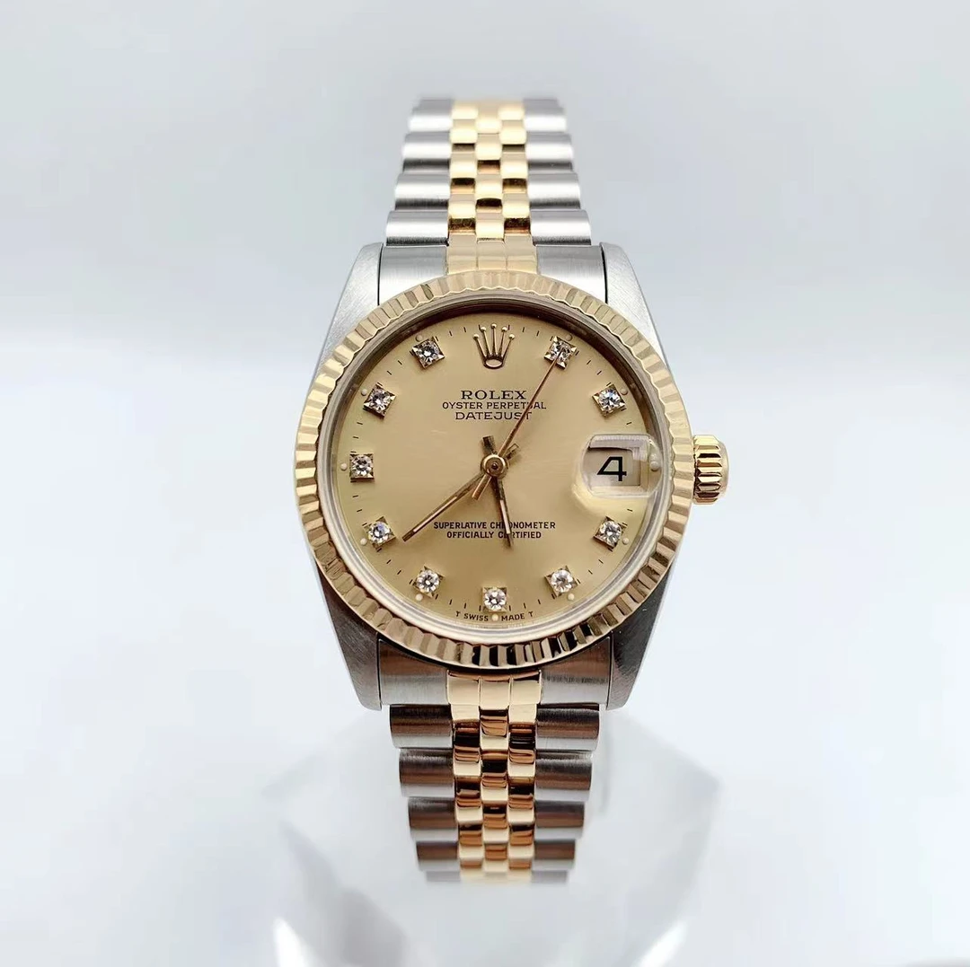 99新 Rolex/劳力士  日志型68273 表径31mm 香槟金盘 原钻 单表