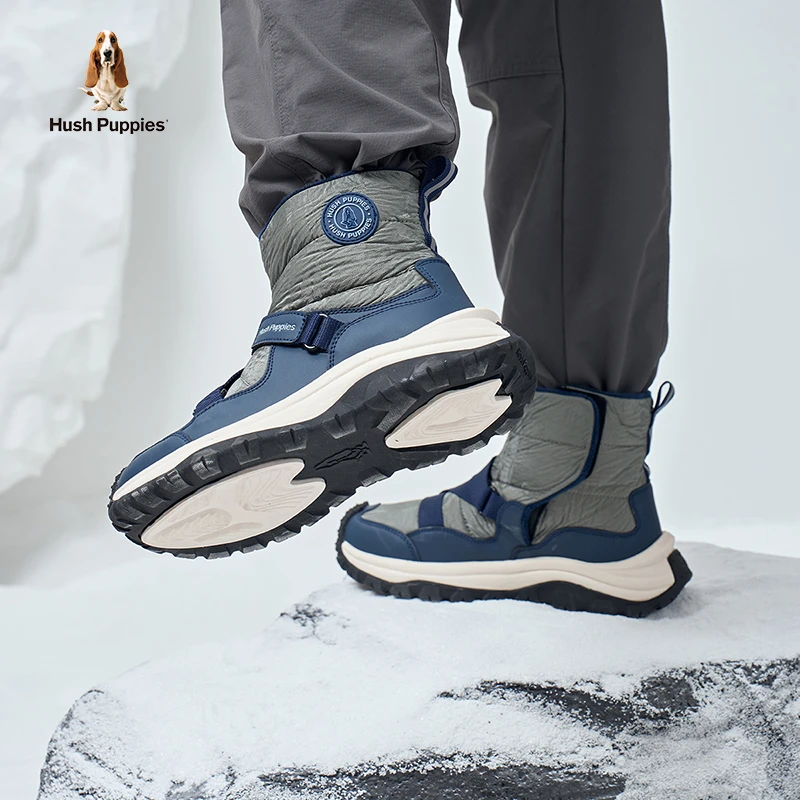 暇步士童鞋冬二棉加绒棉鞋高帮运动鞋男女童加厚雪地靴HP4909010