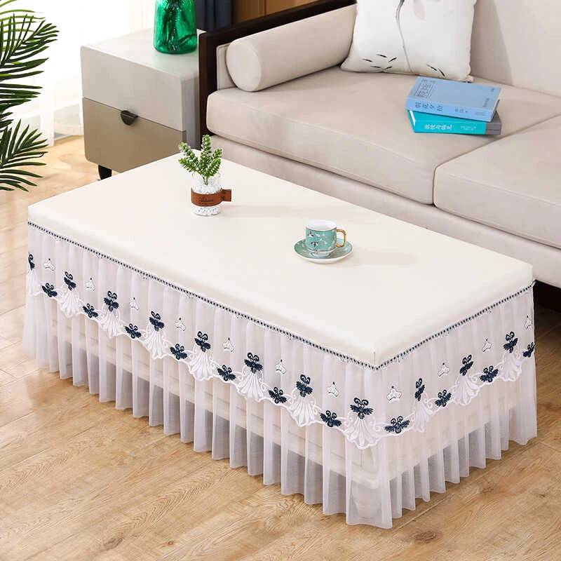 茶几桌布防水防油茶几套罩免洗客厅简约餐桌台布长方形全包茶几布
