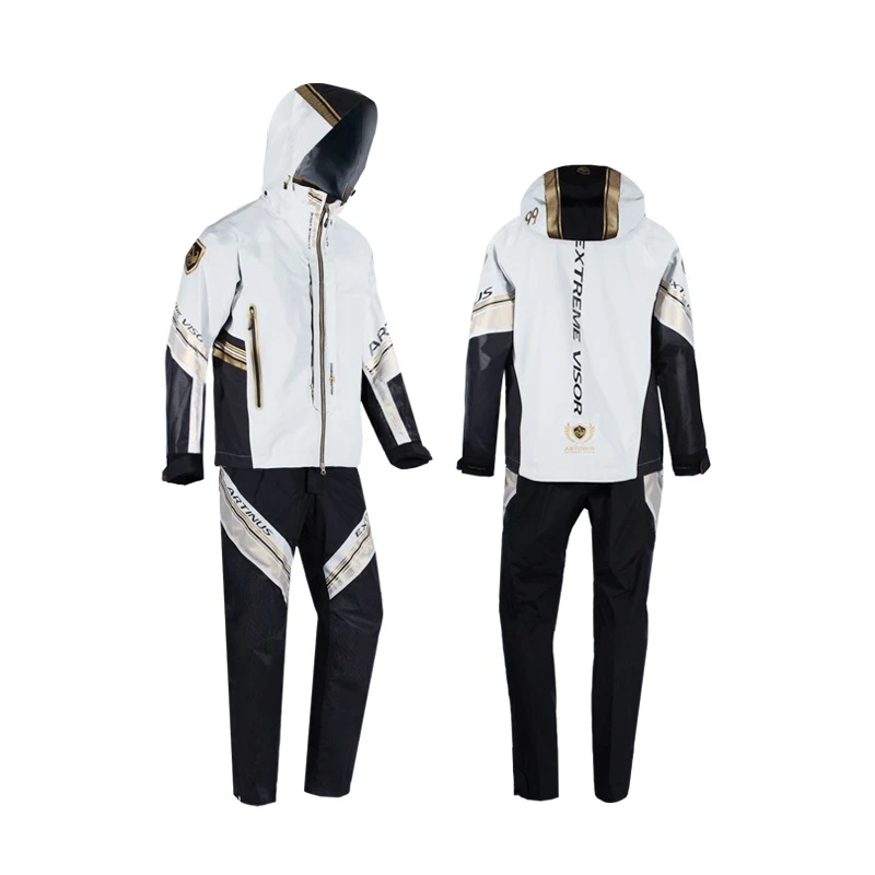 新款ARTINUS艾特纽斯AR-965W矶钓服冲锋衣钓鱼防水套装超轻白色